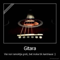Gitara - Visi nori ismoktja groti, bet moka tik kantriausi :)