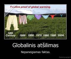 Globalinis atšilimas - Nepaneigiamas faktas.