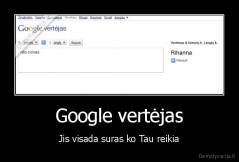 Google vertėjas - Jis visada suras ko Tau reikia