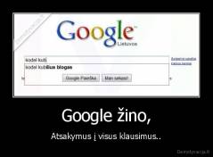 Google žino, - Atsakymus į visus klausimus..