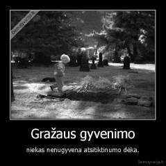 Gražaus gyvenimo - niekas nenugyvena atsitiktinumo dėka.