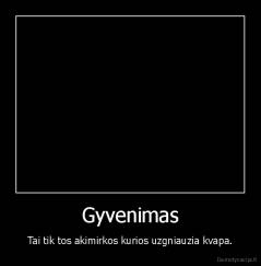 Gyvenimas - Tai tik tos akimirkos kurios uzgniauzia kvapa.