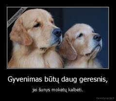 Gyvenimas būtų daug geresnis, - jei šunys mokėtų kalbėti.