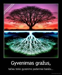 Gyvenimas gražus, - tačiau tokio gyvenimo padariniai baisūs...