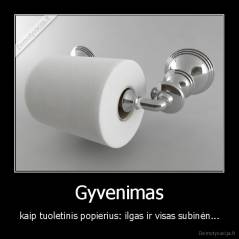 Gyvenimas - kaip tuoletinis popierius: ilgas ir visas subinėn...