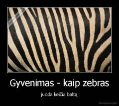 Gyvenimas - kaip zebras - juoda keičia baltą