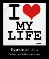 Gyvenimas tai... - žaidimas kuriame kiekvienas uz save