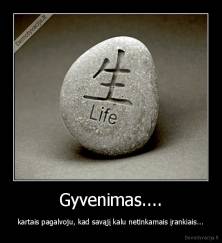 Gyvenimas.... - kartais pagalvoju, kad savąjį kalu netinkamais įrankiais...