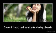 Gyvenk taip, kad svajonės virstų planais - 