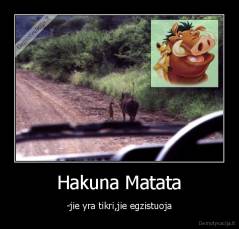 Hakuna Matata - -jie yra tikri,jie egzistuoja