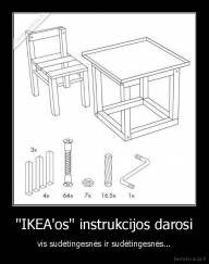 "IKEA'os" instrukcijos darosi - vis sudėtingesnės ir sudėtingesnės...