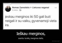 Ieškau merginos, - svarbu turėtų merginos dalis.