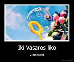 Iki Vasaros liko - 2 menesiai
