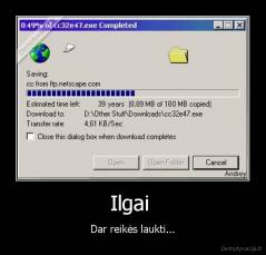 Ilgai  - Dar reikės laukti...