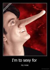 I'm to sexy for  - my nose 
