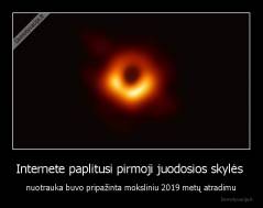 Internete paplitusi pirmoji juodosios skylės  - nuotrauka buvo pripažinta moksliniu 2019 metų atradimu