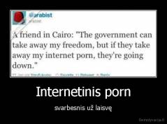 Internetinis porn - svarbesnis už laisvę