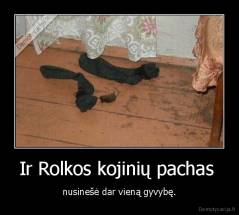 Ir Rolkos kojinių pachas  - nusinešė dar vieną gyvybę.
