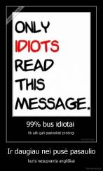 Ir daugiau nei pusė pasaulio - kuris nesupranta angliškai