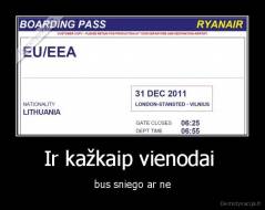 Ir kažkaip vienodai  - bus sniego ar ne