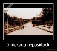 Ir niekada nepasiduok. - 