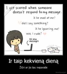 Ir taip kekvieną dieną - Žiūri ar jis tau neparašė