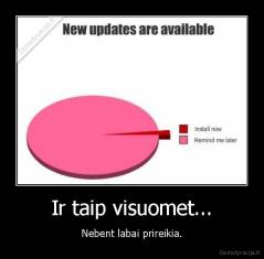 Ir taip visuomet... - Nebent labai prireikia.
