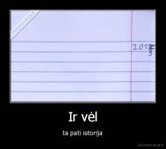 Ir vėl - ta pati istorija