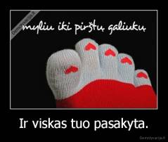 Ir viskas tuo pasakyta. - 