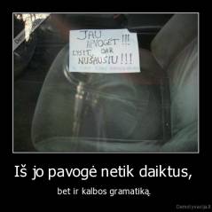 Iš jo pavogė netik daiktus,  - bet ir kalbos gramatiką. 