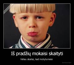 Iš pradžių mokaisi skaityti - Vėliau skaitai, kad mokytumeisi 