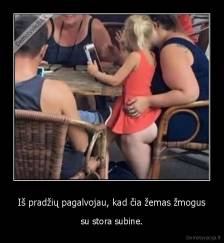 Iš pradžių pagalvojau, kad čia žemas žmogus - su stora subine.