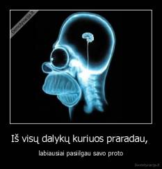 Iš visų dalykų kuriuos praradau,  - labiausiai pasiilgau savo proto