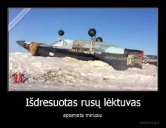 Išdresuotas rusų lėktuvas - apsimeta mirusiu