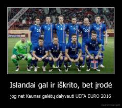 Islandai gal ir iškrito, bet įrodė - jog net Kaunas galėtų dalyvauti UEFA EURO 2016