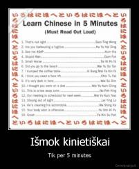 Išmok kinietiškai - Tik per 5 minutes