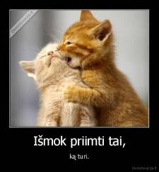 Išmok priimti tai, - ką turi.