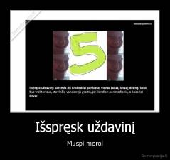 Išspręsk uždavinį - Muspi merol