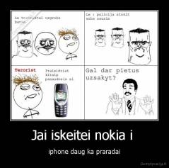 Jai iskeitei nokia i  - iphone daug ka praradai