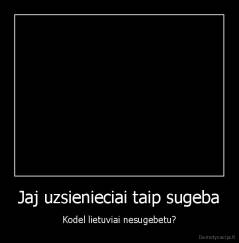 Jaj uzsienieciai taip sugeba - Kodel lietuviai nesugebetu?