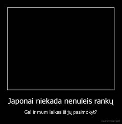 Japonai niekada nenuleis rankų - Gal ir mum laikas iš jų pasimokyt?