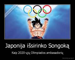 Japonija išsirinko Songoką - Kaip 2020-ųjų Olimpiados ambasadorių