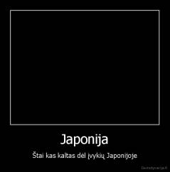 Japonija - Štai kas kaltas dėl įvykių Japonijoje