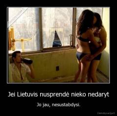 Jei Lietuvis nusprendė nieko nedaryt - Jo jau, nesustabdysi.