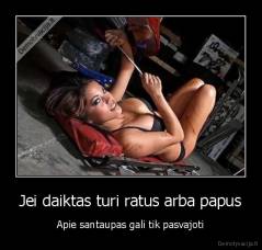 Jei daiktas turi ratus arba papus - Apie santaupas gali tik pasvajoti