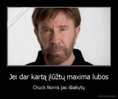 Jei dar kartą įlūžtų maxima lubos - Chuck Norris jas išlaikytų