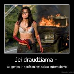 Jei draudžiama -  - tai geriau ir neužsiminėk seksu automobilyje