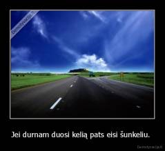 Jei durnam duosi kelią pats eisi šunkeliu.  - 
