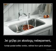 Jei grįžęs po atostogų nebepameni, - kurioje pusėje karštas vanduo, vadinasi buvo geros atostogos