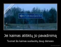 Jei kaimas atitiktų jo pavadinimą - Tuomet šis kaimas susilauktų daug dėmesio